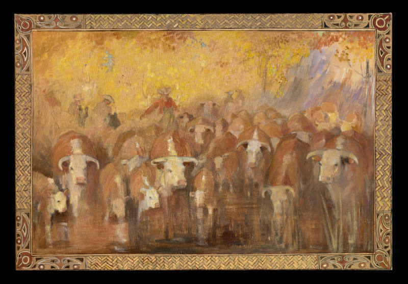 Herding Cattle across the River