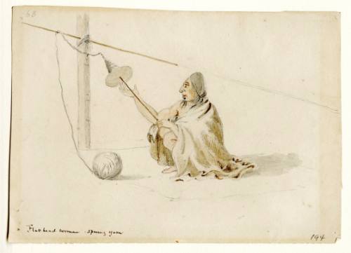 Woman Spinning Yarn
