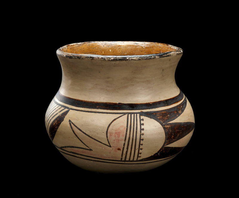 Jar with rain bird designs