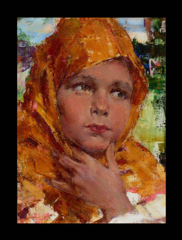 Girl with Orange Shawl