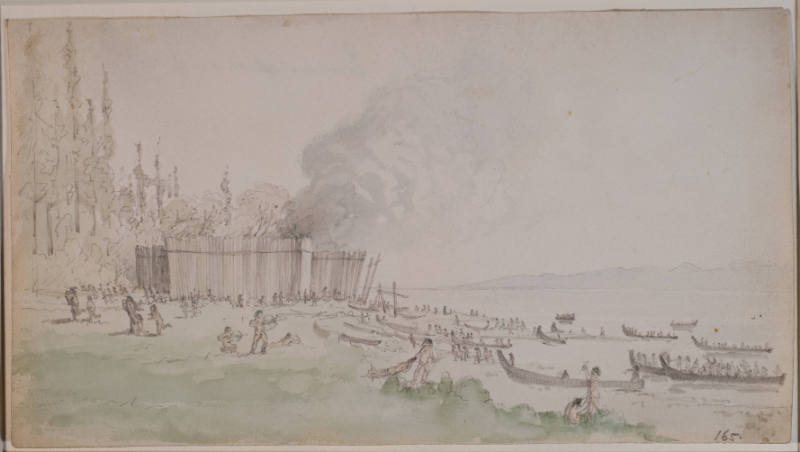 Battle Between Clallam and Makah at I-eh-nus
