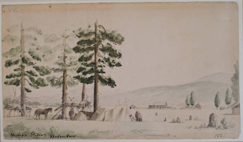Mission Station of Walker and Eells, Spokane River