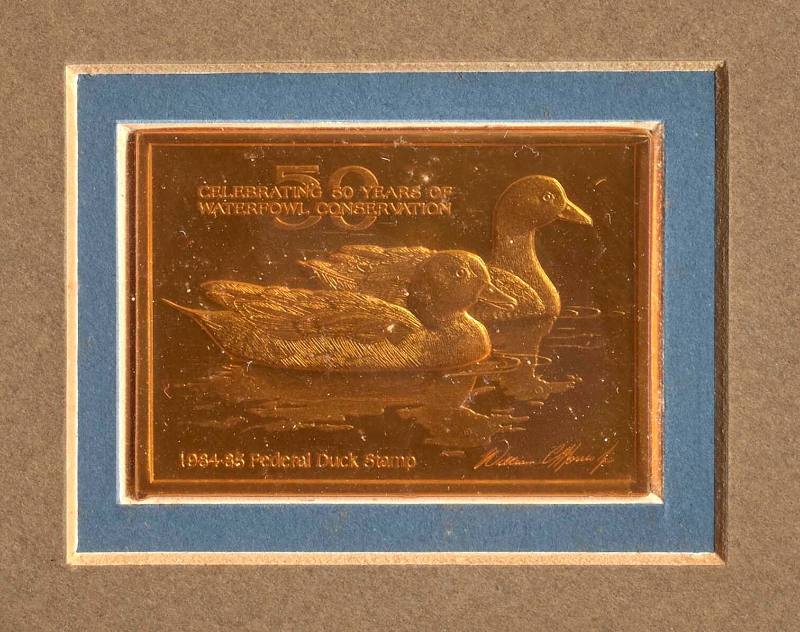 1984-85 Federal Duck Stamp Medallion; American Widgeons