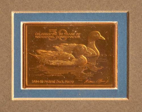 1984-85 Federal Duck Stamp Medallion; American Widgeons