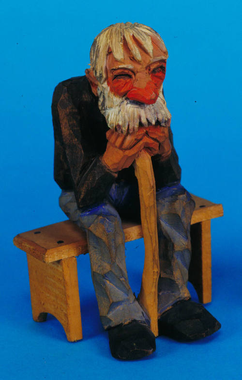 Old Man Sitting on Bench