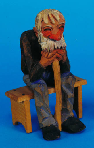 Old Man Sitting on Bench