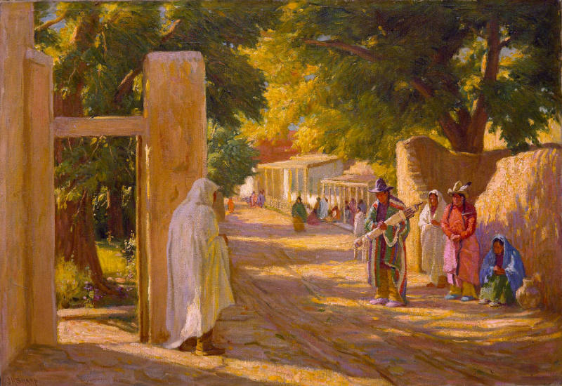 An Old Street in Taos - (Kit) Carson Street