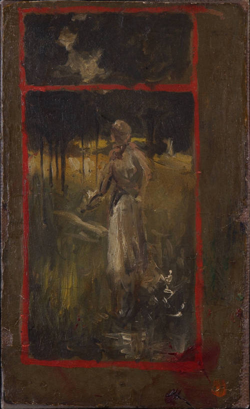 Woman Standing in Forest